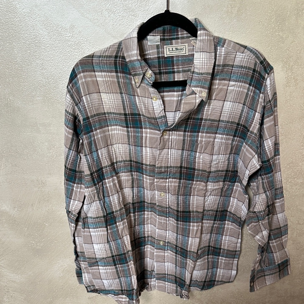 VINTAGE L.L. Bean Northwoods Men's Casual Plaid Shirt - size medium